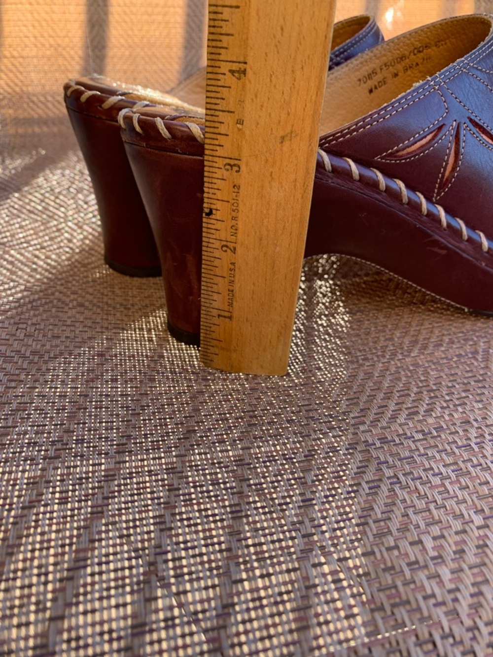 Frye slip on leather heeled mules - Picture 9 of 10